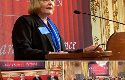 Rotarys världspresident Stephanie Urchick i Spegelsalen på Grand Hotel